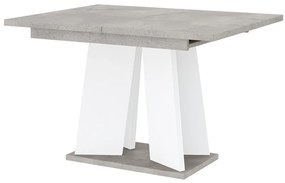 Τραπέζι Goodyear 107, Γκρι, Άσπρο, 75x90x120cm, 59 kg, Επιμήκυνση, Πλαστικοποιημένη μοριοσανίδα | Epipla1.gr