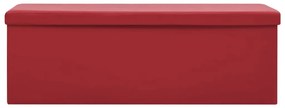 vidaXL Πάγκος Αποθήκευσης Πτυσσόμενος Μπορντό από PVC