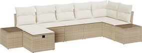 vidaXL Σετ Καναπέ με μαξιλάρι 7 pcs συνθετικό ρατάν