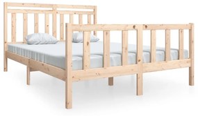 Πλαίσιο Κρεβατιού 150 x 200 εκ. Μασίφ Ξύλο King Size - Καφέ