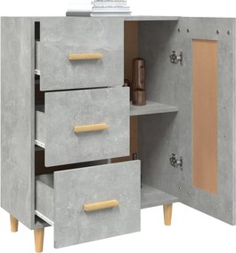 vidaXL Ντουλάπι Γκρι Σκυροδέματος 69,5x34x90 εκ. Επεξεργασμένο Ξύλο