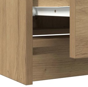 Έπιπλο Τηλεόρασης Αρτισιανή Δρυς 60x35x54 εκ από Επεξεργ. Ξύλο - Καφέ