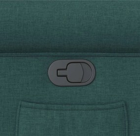 vidaXL Πολυθρόνα Ανακλινόμενη Σκούρο Πράσινο Υφασμάτινη