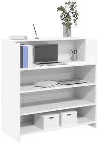 vidaXL Γραφείο υποδοχής Λευκό 100x50x103,5 εκ. Επεξεργασμένο Ξύλο