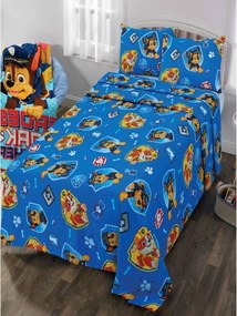 Bonsai Home Κουβερλί Μονό 160x240 Βαμβακερό Περκάλι 160 TC  – Paw Patrol Μπλε