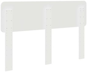 vidaXL Κεφαλάρι με κεφαλάρι Λαμπερό Λευκό 160 cm Επεξεργασμένο ξύλο