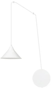 Κρεμαστό Φωτιστικό Οροφής 1xE27 Ατσάλι ABRAMO Made in Poland Emibig-159/1-Λευκό 159/1