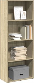 vidaXL Βιβλιοθήκη Sonoma Δρυς 60x30x152 εκ. από Επεξεργασμένο Ξύλο