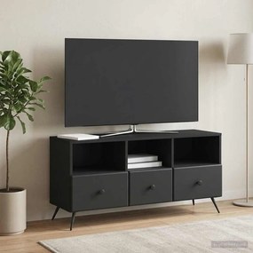 vidaXL Ντουλάπι TV 102 x 34,5 x 50 cm Μαύρο Επεξεργασμένο Ξύλο