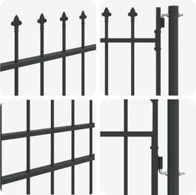 vidaXL Πύλη Φράχτη BOXTEL 103 x 250 εκ Χάλυβας με επίστρωση πούδρας