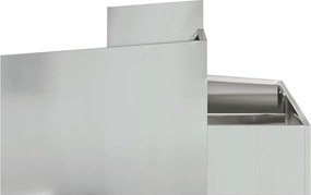 vidaXL Γλάστρα Κήπου Ασημί 80 x 80 x 50 εκ. Επικαλυμμένος Χάλυβας