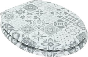 vidaXL Μαλακή κλειστή λεκάνη 2 pcs Μπλε και Λευκό Πορσελάνη