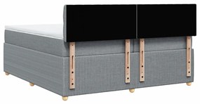 ΚΡΕΒΑΤΙ BOXSPRING ΜΕ ΣΤΡΩΜΑ ΑΝΟΙΧΤΟ ΓΚΡΙ 200X200 ΕΚ. ΥΦΑΣΜΑΤΙΝΟ 3287570