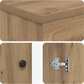 vidaXL Καθρέφτης μπάνιου με νιπτήρα Artisan Δρυς 54 x 35 x 83 εκ