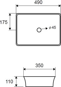 Karag LT 2261 - Επιτραπέζιος νιπτήρας 49x35