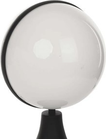 Κολωνάκι Εδάφους από Αλουμίνιο Circulo Γλόμπος Ø20cm 1xE27 IP44 Μαύρο