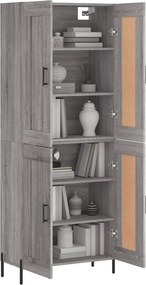 vidaXL Ντουλάπι Γκρι Sonoma 69,5 x 34 x 180 εκ. Επεξεργασμένο Ξύλο