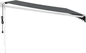 vidaXL Τέντα Πτυσσόμενη Αυτόματη Ανθρακί 4,5 x 3 μ.