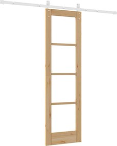 vidaXL Συρόμενη Πόρτα Φυσικό 61 x 198,5 εκ.