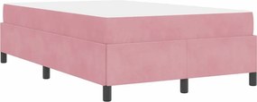 vidaXL Σκελετός Κρεβατιού Ροζ 120 x 190 cm ύφασμα