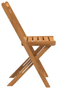 Καρέκλες Bistro Πτυσσόμενες 6 τεμ. Μασίφ Ξύλο Ακακίας - Καφέ