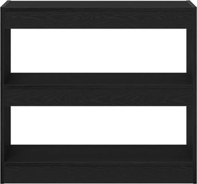 vidaXL Βιβλιοθήκη 2 pcs Μαύρη Οξυά 80 x 30 x 72 εκ Επεξεργασμένο ξύλο