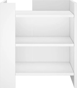 vidaXL Κομοδίνο Λευκό 45x50x50 εκ. από Επεξεργασμένο Ξύλο