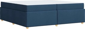 vidaXL Σκελετός Κρεβατιού με στρώμα Μπλε 200 x 200 cm ύφασμα