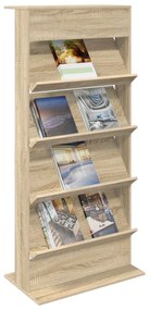 vidaXL Ράφι Περιοδικών με ράφι Δρύς Sonoma 70 x 41 x 156 εκ.