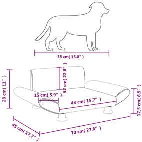 ΚΡΕΒΑΤΙ ΣΚΥΛΟΥ ΜΑΥΡΟ 70X45X28 ΕΚ. ΥΦΑΣΜΑΤΙΝΟ 172000