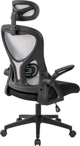 A8980 Μαυρo/Γκρι Mesh Πολυθρονα Γραφειου