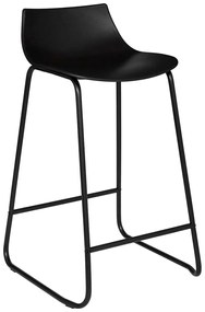 Σκαμπό Μπαρ Με Πλάτη (47x48.5x82.5) A-S Otac Black 194619C