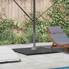 vidaXL Βάση ομπρέλας Σκούρο γκρι 100 x 100 x 4 εκ. Ατσάλι
