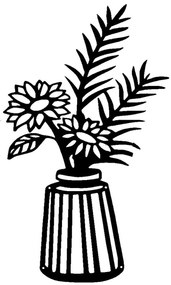 Διακοσμητικό Τοίχου Vase 579LDN1154 10x40cm Black Wallity Μέταλλο