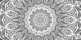 Εικόνα Mandala αρμονίας σε ασπρόμαυρο σχέδιο