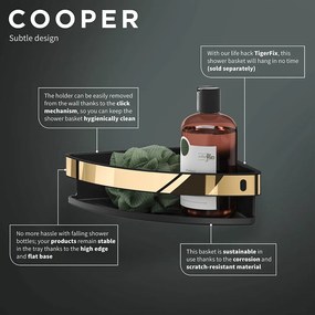 Tiger Cooper Ράφι Γωνιακό 21 cm Black / Polished gold 800563