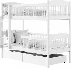 LUNA 90x200 white bunk bed Lano Furniture