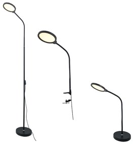 Πορτατίφ/Με Κλιπ/Φωτιστικό Δαπέδου 3 Σε 1 LED Step Dimmable Aca Stefan SF501ALL Black CCT