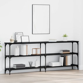 vidaXL Κονσόλα Μαύρη Δρυς 200x29x75 cm Επεξεργασμένο ξύλο