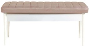 Σκαμπό Με Αποθηκευτικό Χώρο Vina Bench 869VEL5168 110x40x46cm Sand-White