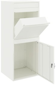 vidaXL Θυρίδα Πακέτων Λευκό 41 x 38 x 103 εκ Ατσάλι