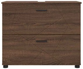 vidaXL Ντουλάπι Μπάνιου Καφέ δρυς 76,5 x 35 x 64 εκ Επεξεργασμένο ξύλο