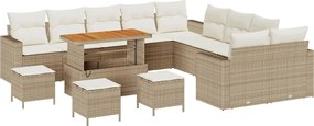vidaXL Σετ Καναπέ Κήπου 14 pcs Μπεζ συνθετικό ρατάν