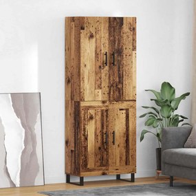 vidaXL Highboard 2 pcs Παλιό Ξύλο 69,5 x 34 x 180 εκ.