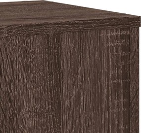 vidaXL Βάσεις Φυτών 2 Τεμ. Καφέ Δρυς 30x30x50 εκ. Επεξεργασμένο Ξύλο