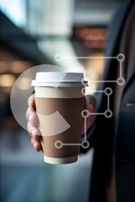 Σετ των 2 Intra Συλλεκτικό Ξύλινο Παζλ Plywood  4mm - Φλιτζάνι καφέ στο χέρι Σε Ξύλινο Κουτί - Διαστάσεις: 10x10 cm – 25 κομμάτια