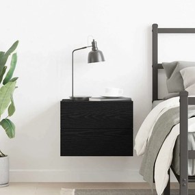 vidaXL Κομοδίνο Μαύρη Οξυά 40 x 30 x 30 εκ Επεξεργασμένο ξύλο