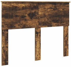 vidaXL Κεφαλάρι Καπνιστό Δρύς 135 cm Επεξεργασμένο ξύλο