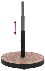 vidaXL Βάση Ομπρέλας Στρογγυλή Τερακότα 12 κιλών