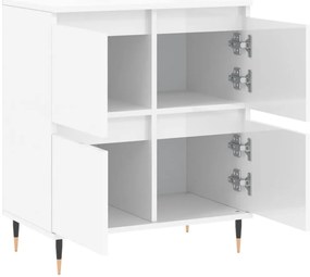 vidaXL Ντουλάπι Γυαλιστερό Λευκό 60x35x70 εκ. από Επεξεργασμένο Ξύλο